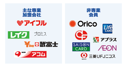 全情連の主な加盟会社と非専業会員について
